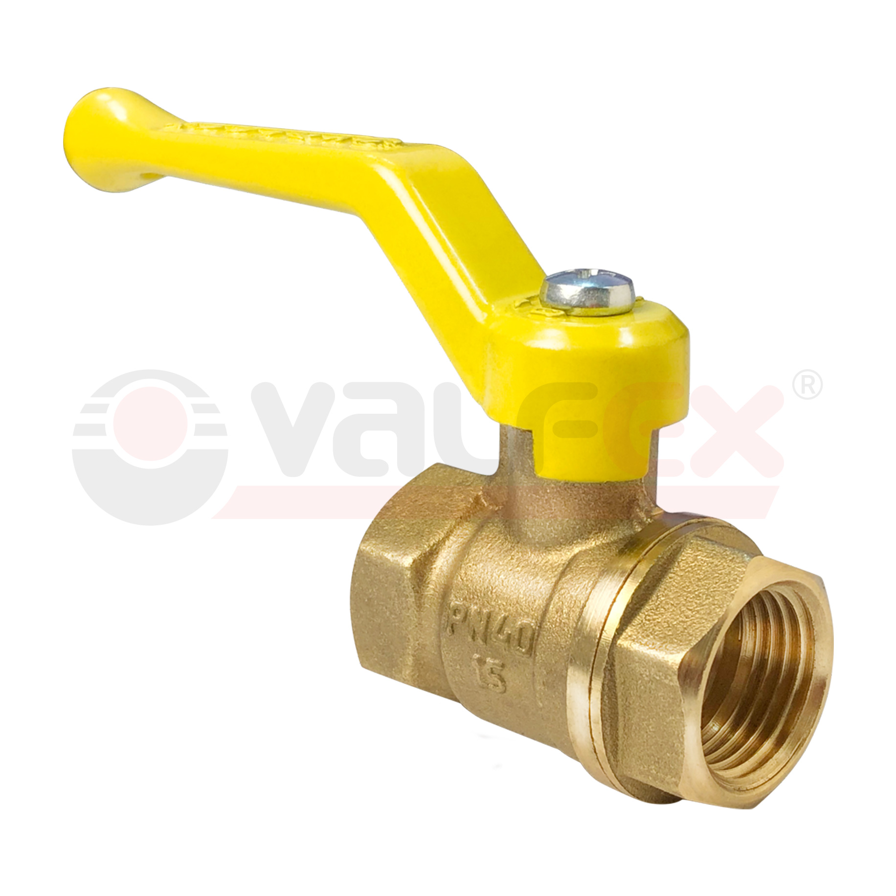 Кран шаровый латунныйVALFEX  11б27п газ ВР/ВР Ду 20 (3/4") Ру 40 рычаг 