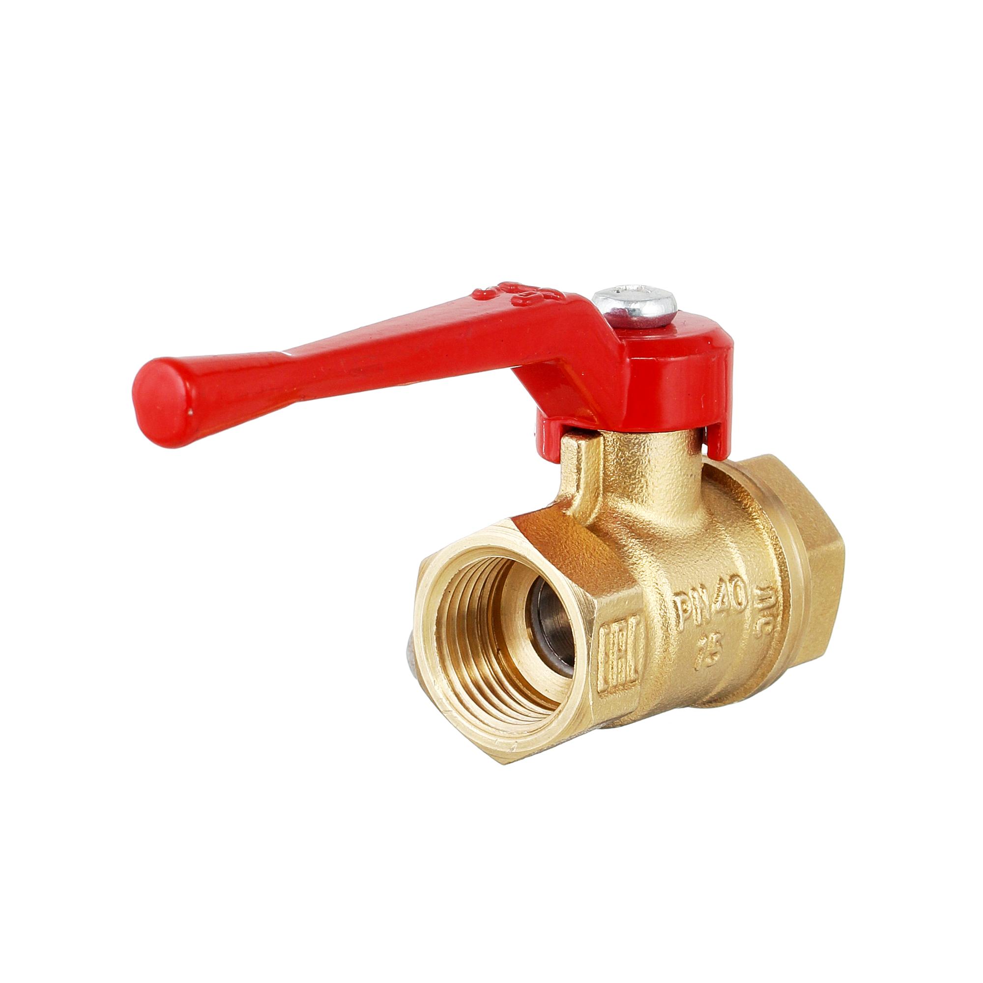 Кран шаровый латунныйБАЗ  11б27п1 вода ВР/ВР Ду 20 (3/4") Ру 40 рычаг 